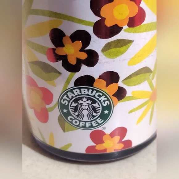 Starbucks Coffee 2008 Tumbler Metallic Foil Flowers Butterfly 12oz Travel Cup - Picture 2 of 8